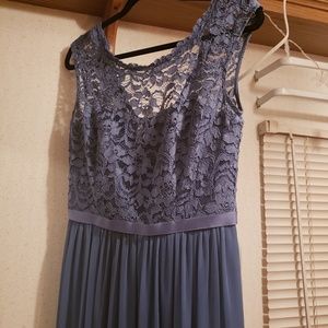 David's Bridal floor length bridesmaids dress